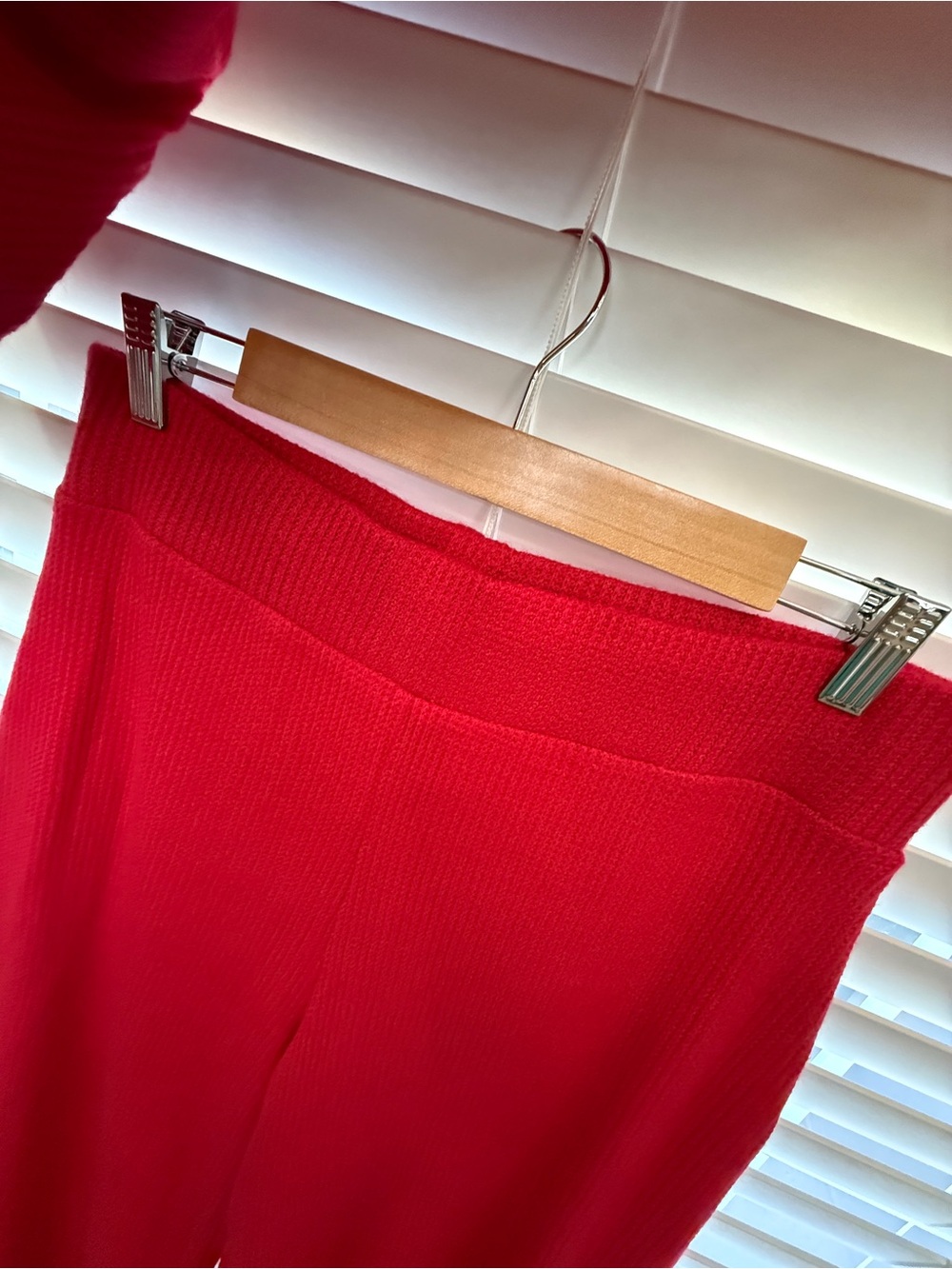 Zenana Outfitters Red Ribbed Knit Wide-Leg Pants Set - Picture 6 of 9